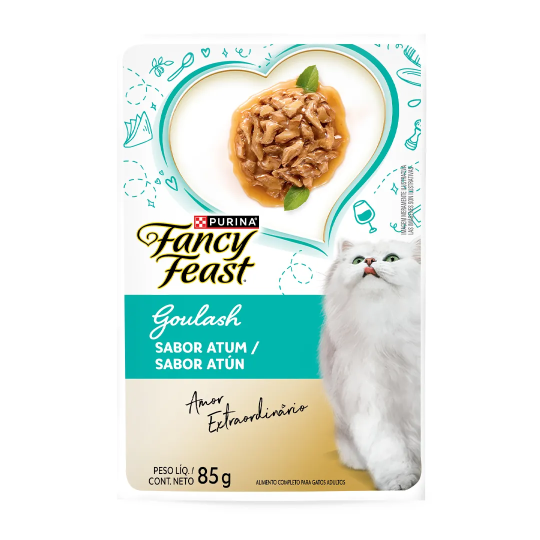 Embalagem de Purina Fancy Feast Goulash Atum