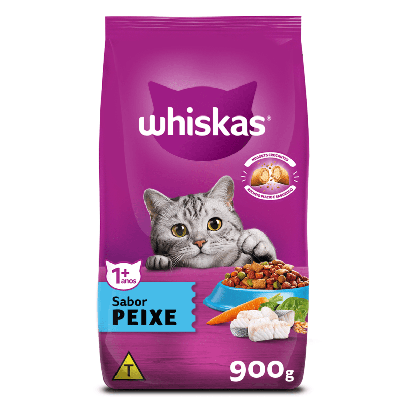 Embalagem de Whiskas Peixe Gatos Adultos