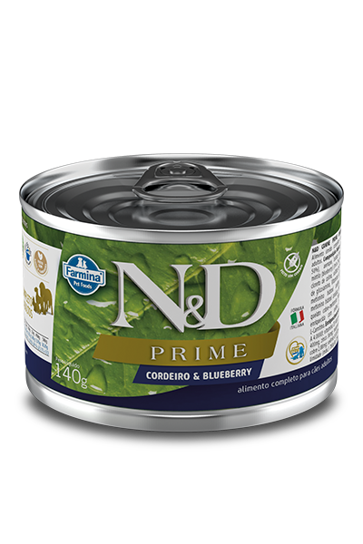 Embalagem de N&D Prime Canine Cordeiro & Blueberry Adult Wet Food