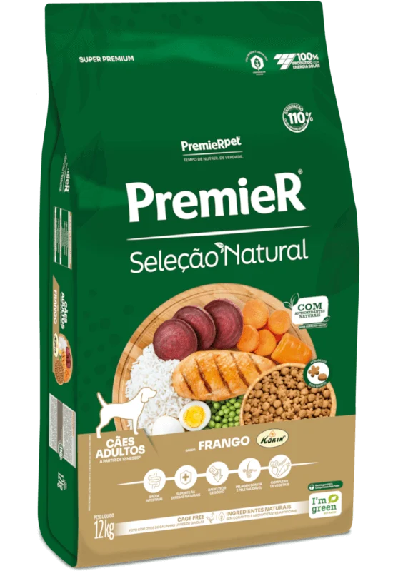 Embalagem de PremieR Seleção Natural Cães Adultos Frango Korin