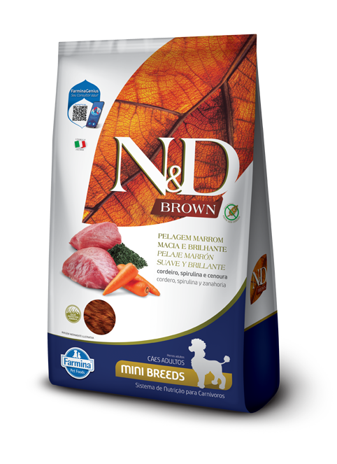 Embalagem de N&D Brown Cordeiro Adult Mini