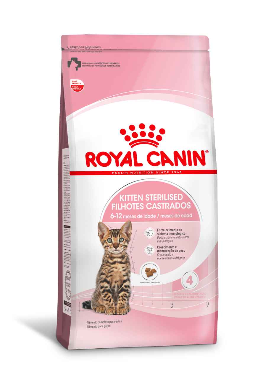 Embalagem de Royal Canin Filhotes Castrados