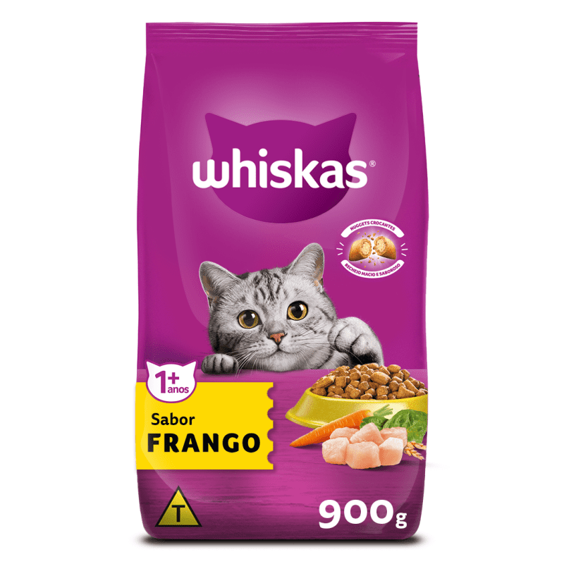 Embalagem de Whiskas Frango Gatos Adultos