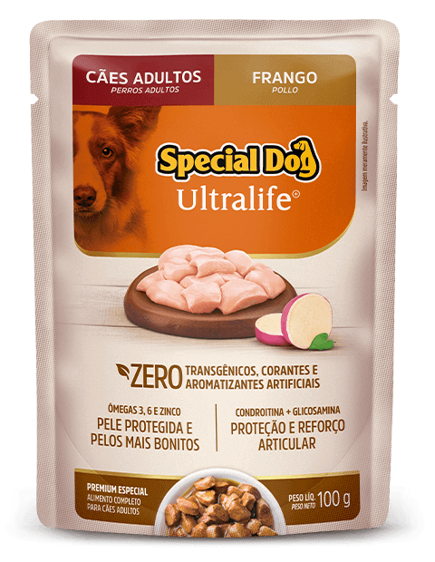 Embalagem de Special Dog Ultralife Cães Adultos Sabor Frango (Sachê)
