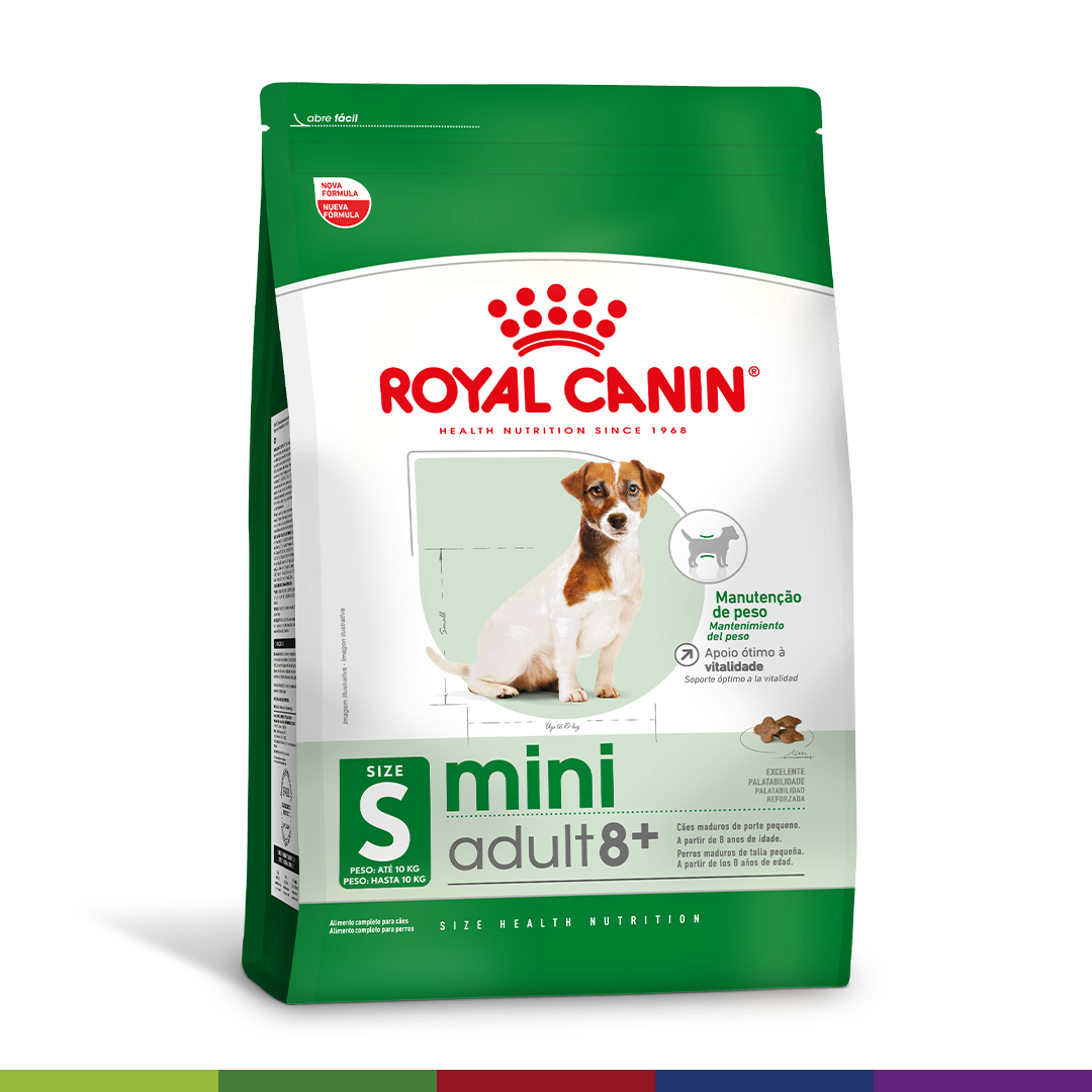 Embalagem de Royal Canin Mini Adult 8+