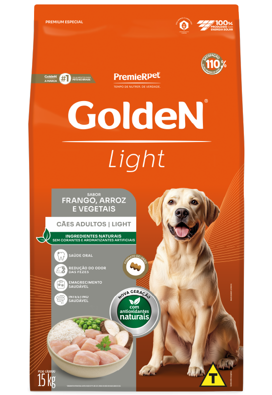 Embalagem de GoldeN Formula Cães Adultos Frango & Arroz Light
