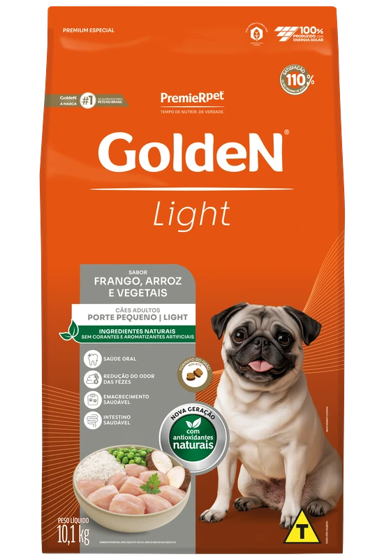 Embalagem de GoldeN Formula Cães Adultos Porte Pequeno Frango & Arroz Light