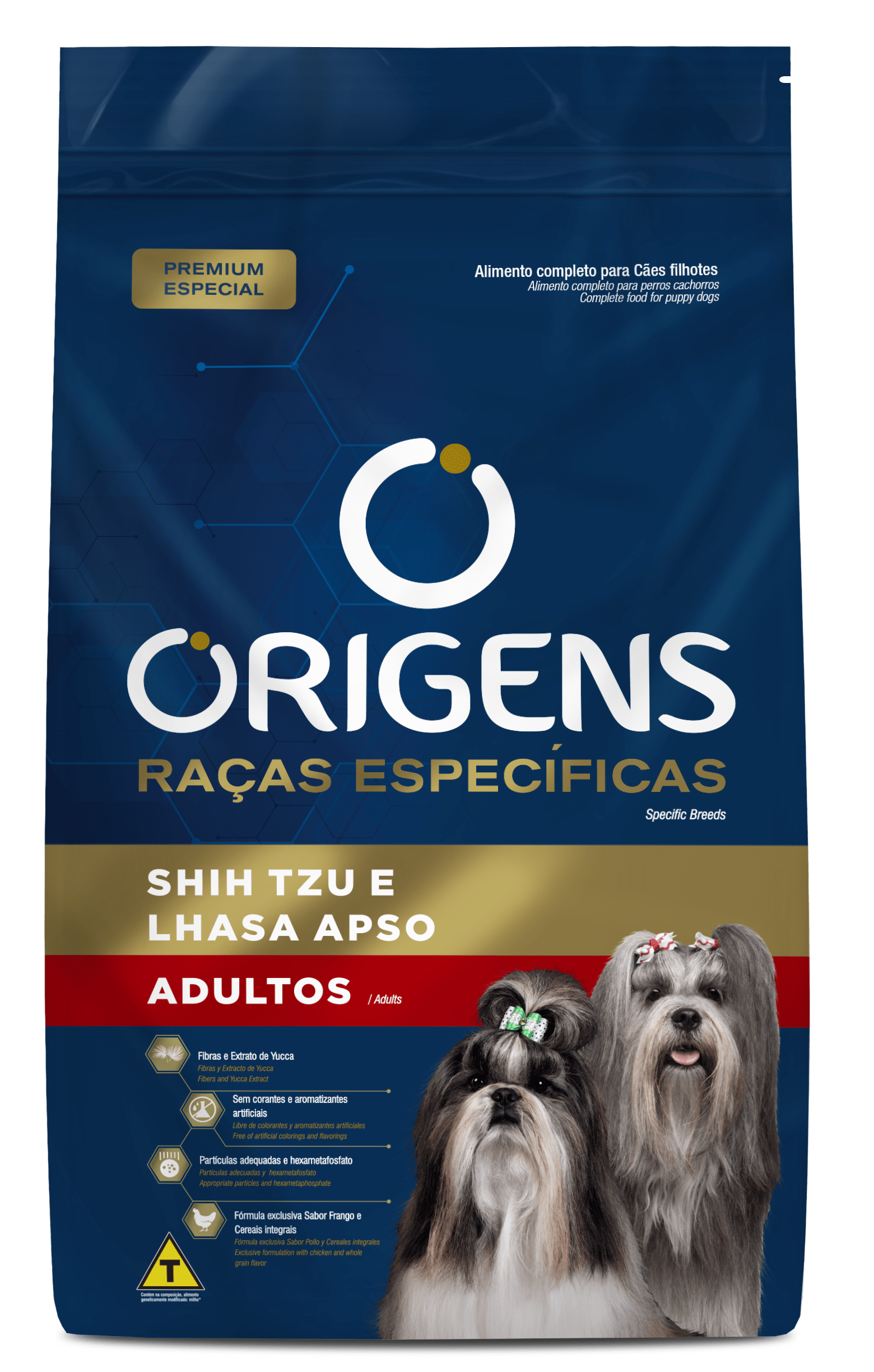 Embalagem de Origens Premium Especial Raças Específicas Cães Adultos Shih Tzu e Lhasa Apso