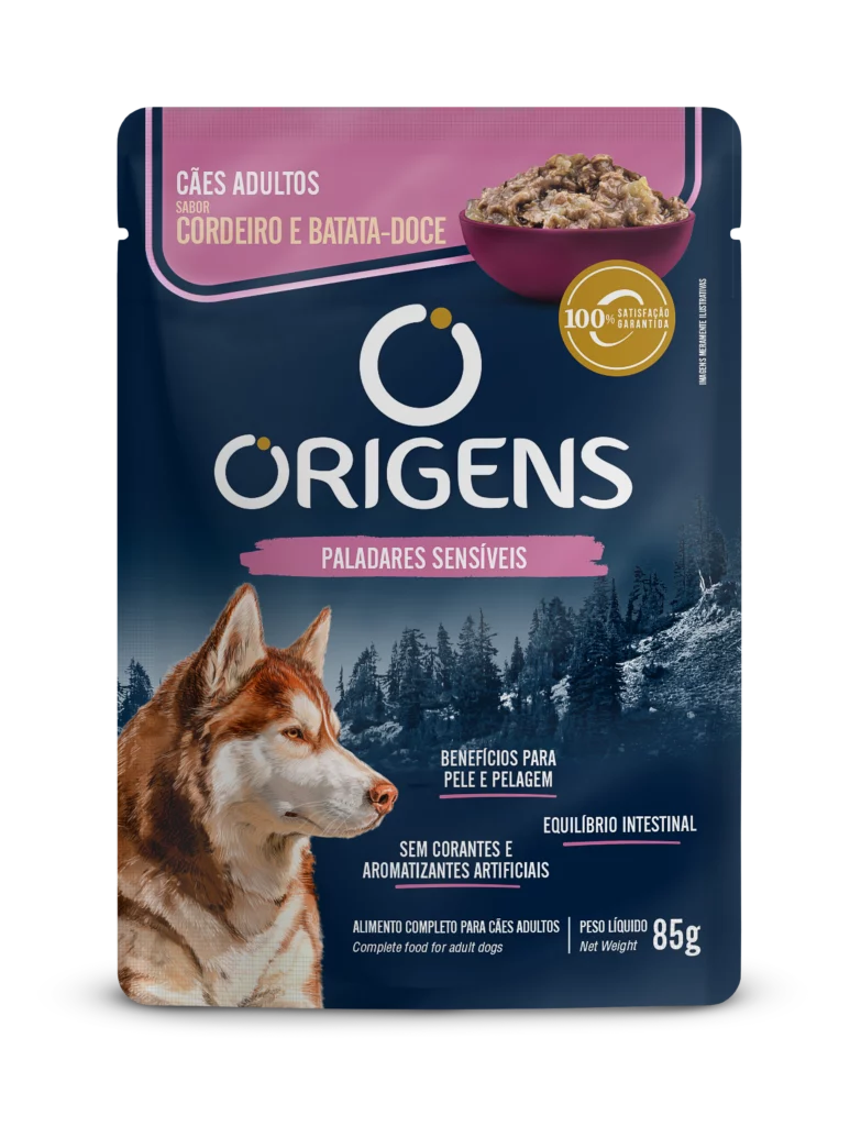 Embalagem de Origens Premium Especial Cães Adultos Sabor Cordeiro e Batata-Doce