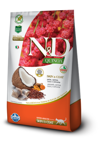 Embalagem de N&D Quinoa Feline Pele & Pelo