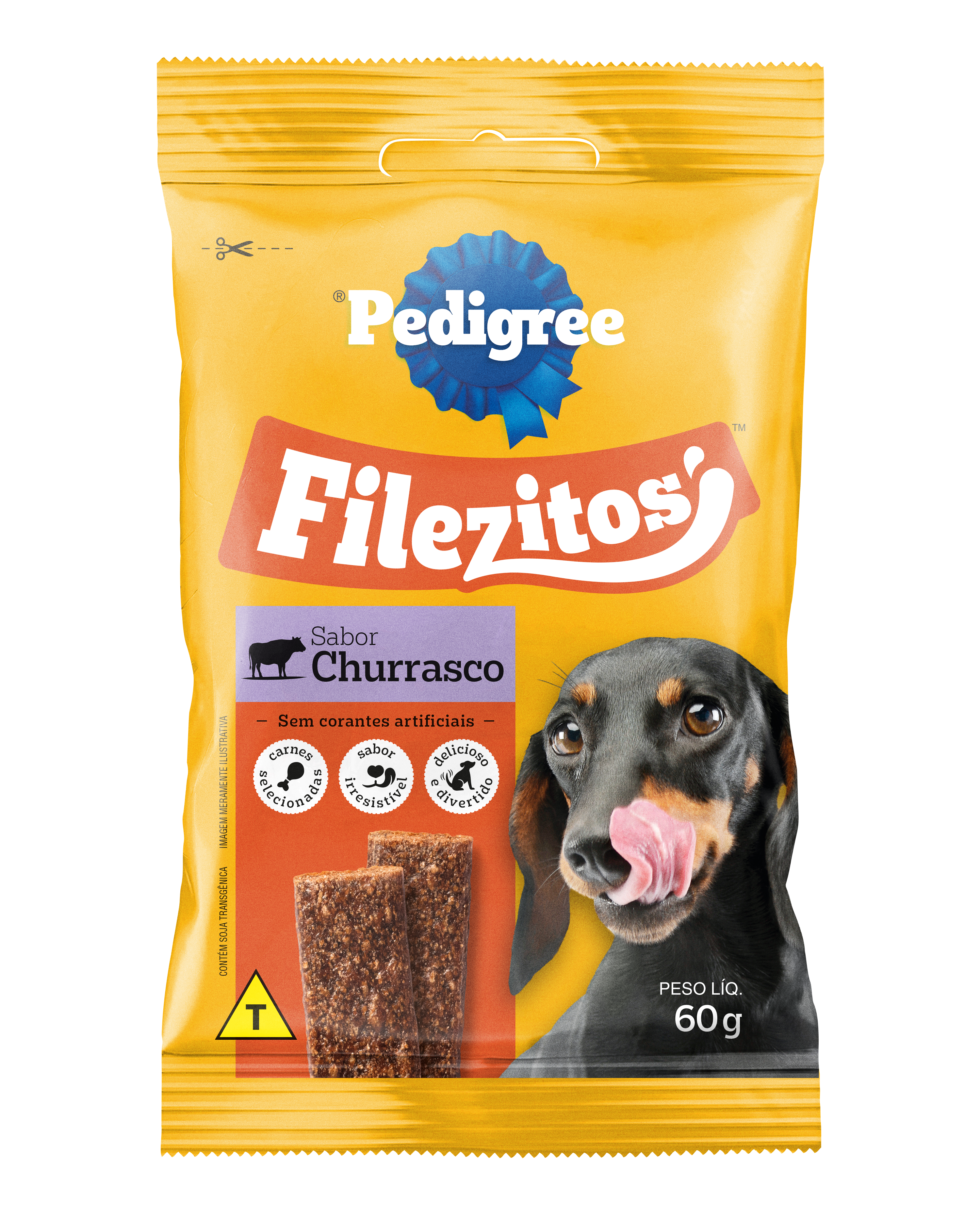 Packshot oficial de Pedigree Filezitos Adulto Sabor Churrasco