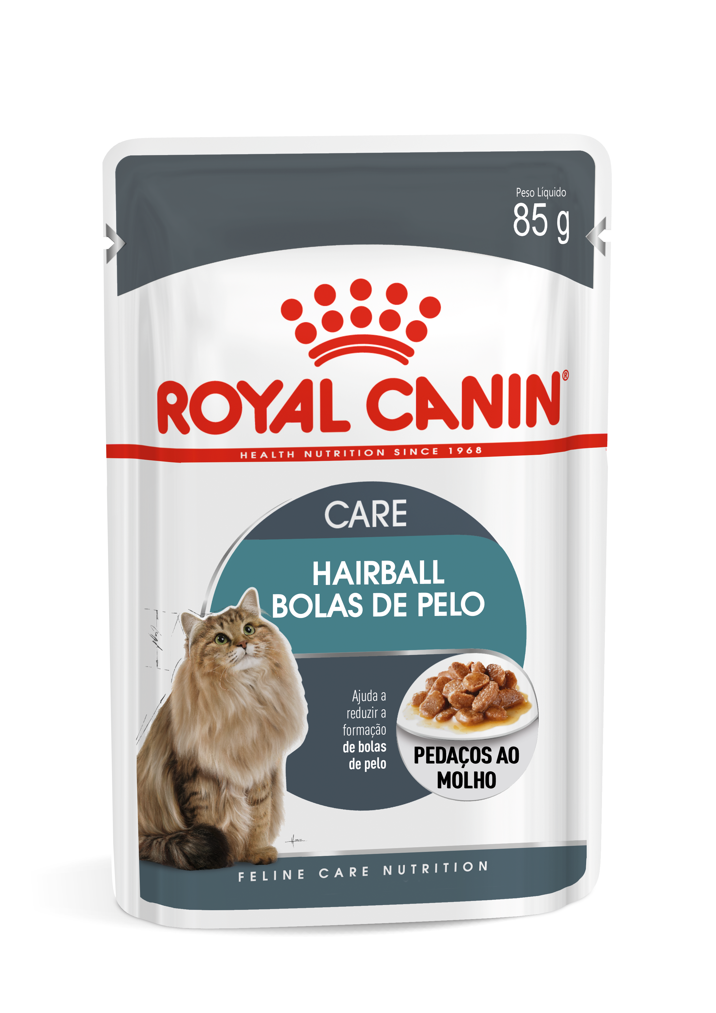 Embalagem de Royal Canin Care Hairball Bolas de Pelo Alimento Úmido