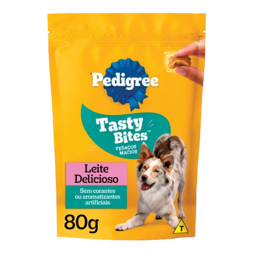 Packshot oficial de Pedigree Tasty Bites Adulto Sabor Leite Delicioso