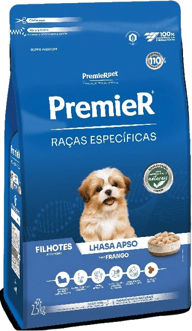 Embalagem de PremieR Raças Específicas Lhasa Apso Filhotes Porte Pequeno Frango