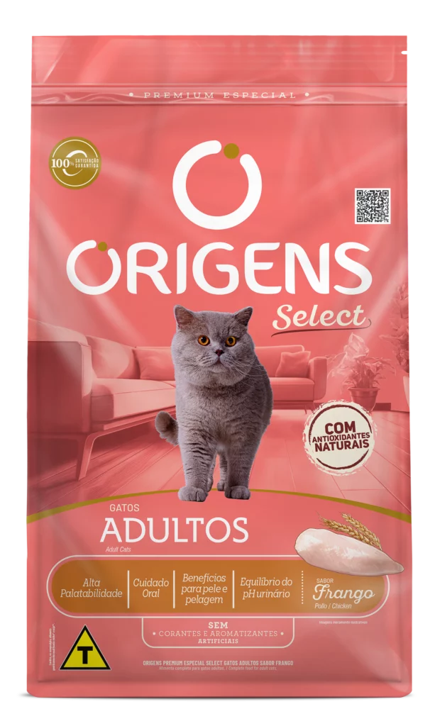 Embalagem de Origens Premium Especial Select Gatos Adultos Sabor Frango
