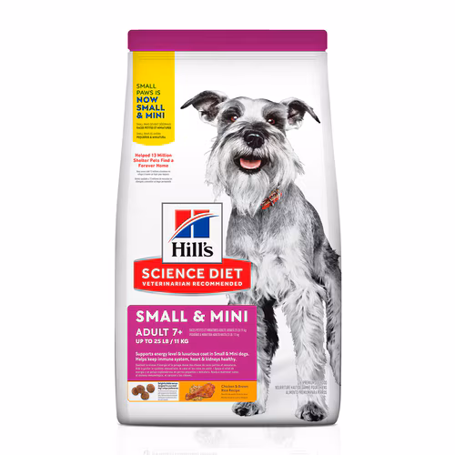 Embalagem de Hill's Science Diet Adulto 7+ Pequenos e Mini Cães Idosos