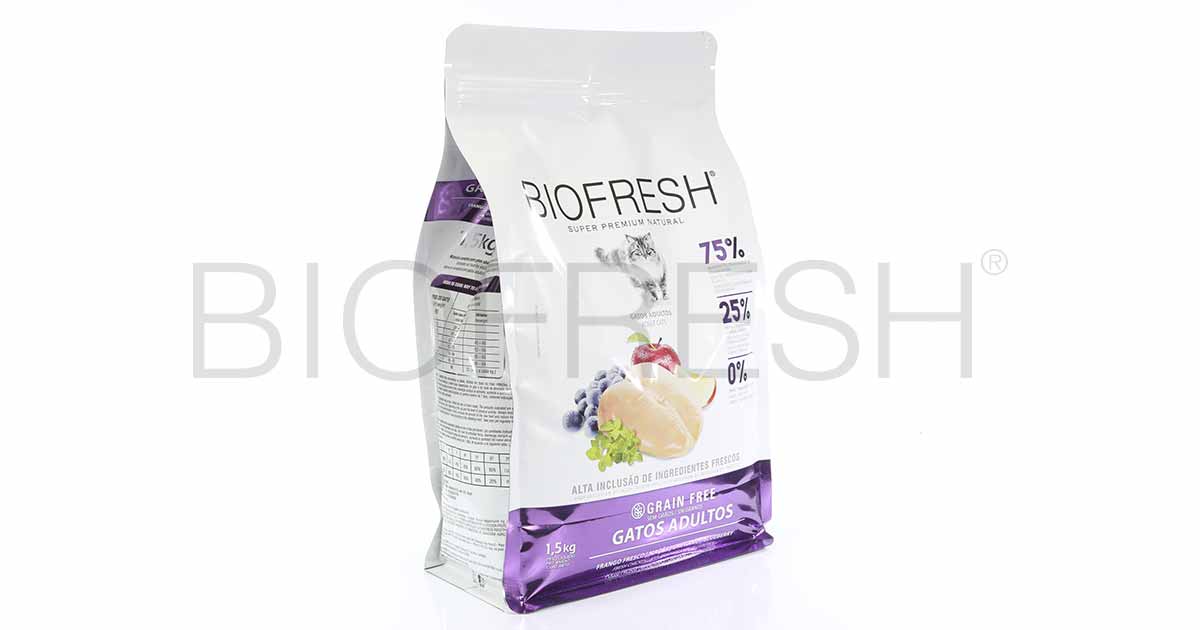 Embalagem de Biofresh Gatos Adultos Frango, Maçã, Orégano e Blueberry