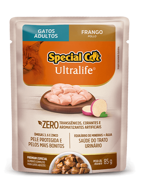 Embalagem de Special Cat Ultralife Gatos Adultos Sabor Frango (Sachê)