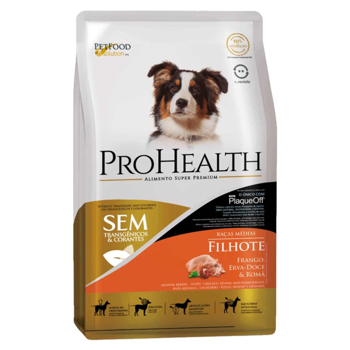Packshot oficial de ProHealth Cães Filhotes Raças Médias