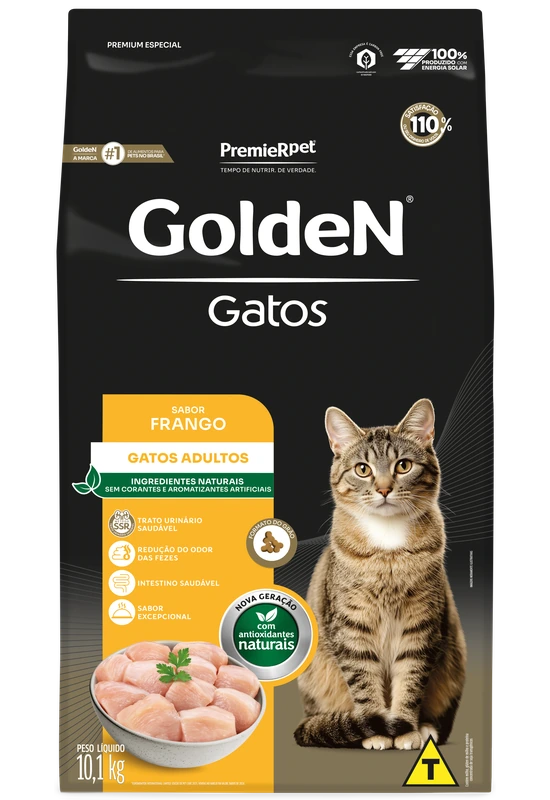 Embalagem de GoldeN Gatos Adultos Frango