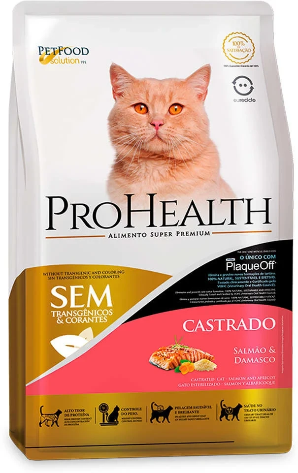 Embalagem de ProHealth Gatos Castrados Salmão