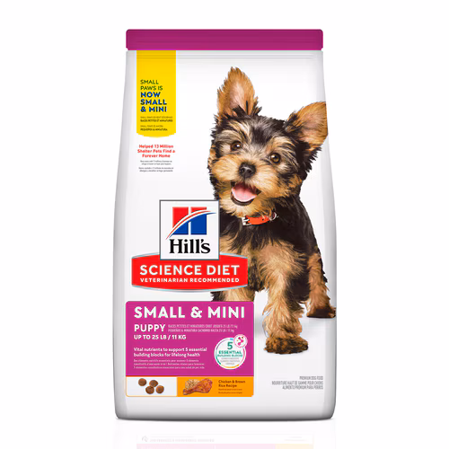 Embalagem de Hill's Science Diet Cães Filhotes Pequenos e Mini